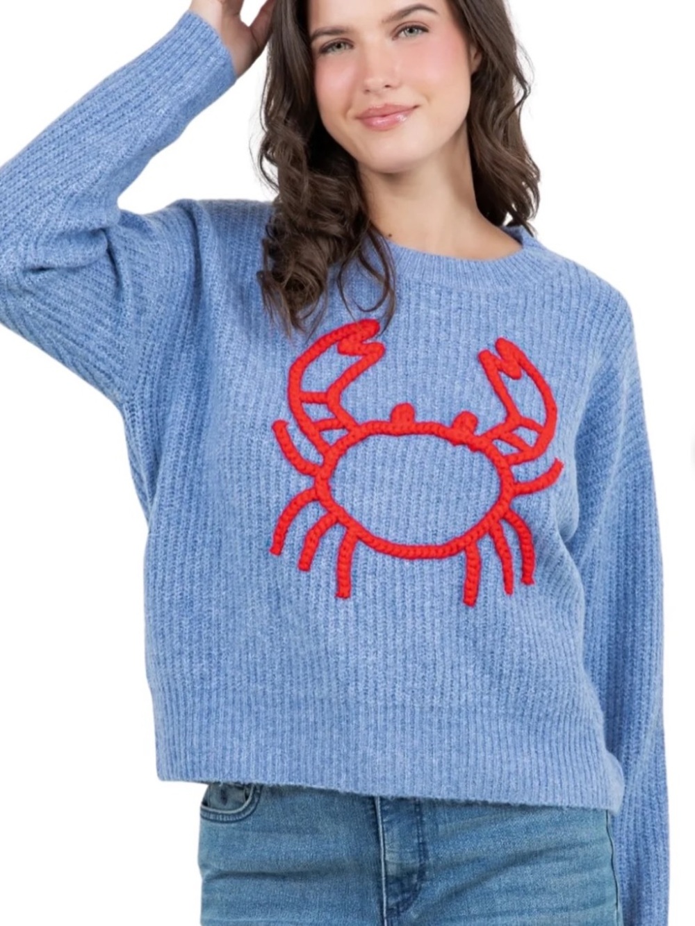 Chunky crab knit sweater